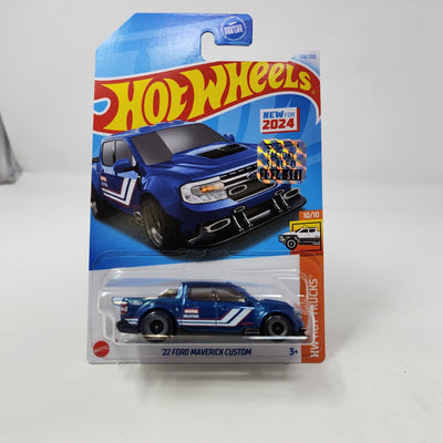 '22 Ford Maverick #196 * Blue * 2024 Hot Wheels Basic w/ Factory Holo