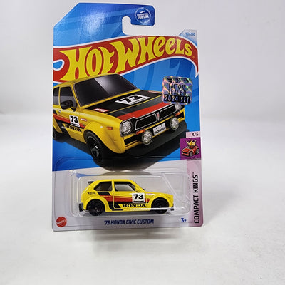 '73 Honda Civic #90 * Yellow * 2024 Hot Wheels Basic w/ Factory Holo