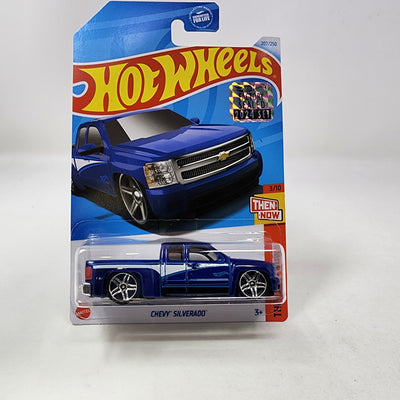 Chevy Silverado #207 * Blue * 2024 Hot Wheels Basic w/ Factory Holo