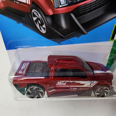 Ford F-150 Lightning #37 * RED * 2024 Hot Wheels Basic w/ Factory Holo