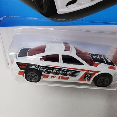 '15 Dodge Charger SRT #7 * WHITE * 2024 Hot Wheels Basic w/ Factory Holo