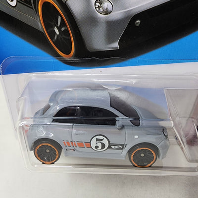 Fiat 500e #22 * Grey * 2024 Hot Wheels Basic w/ Factory Holo