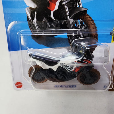 Ducati DesertX #197 * White * 2024 Hot Wheels Basic w/ Factory Holo