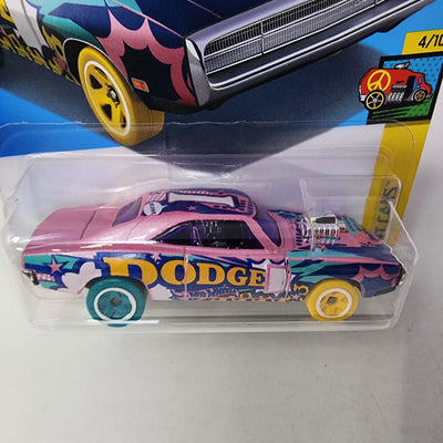 '70 Dodge Charger R/T #108 * Pink * 2024 Hot Wheels Basic w/ Factory Holo