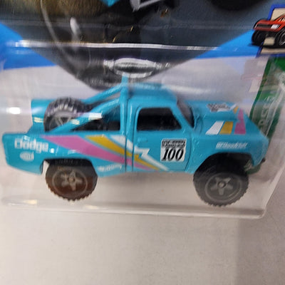 '87 Dodge D100 #38 * Aqua * 2024 Hot Wheels Basic w/ Factory Holo