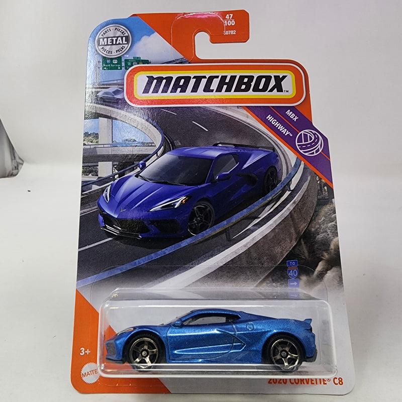 2020 Corvette C8 * Blue * Matchbox Basic