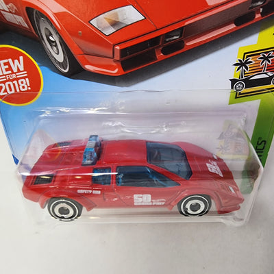 Lamborghini Countach Pace Car #217 * RED * 2018 Hot Wheels Basic