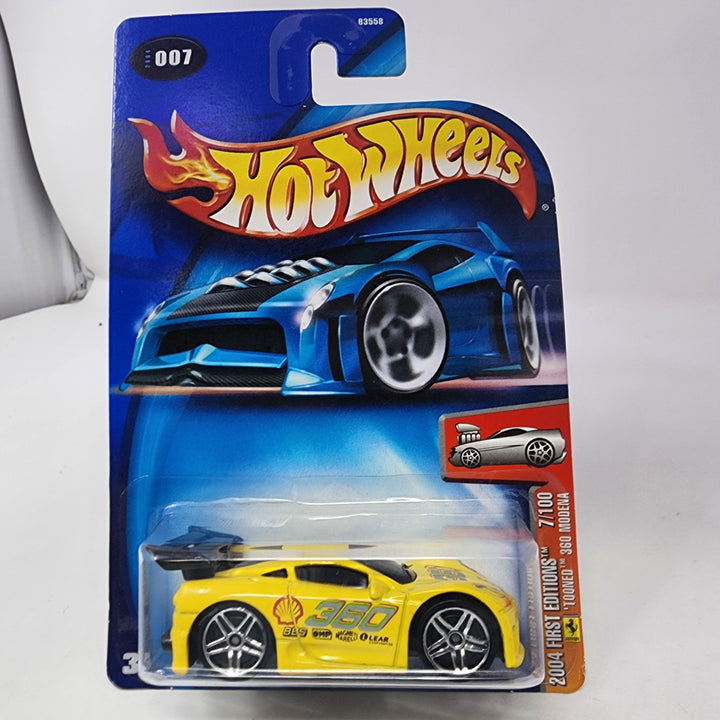 Ferrari 360 Modena Tooned #7 * Yellow * Hot Wheels 2004