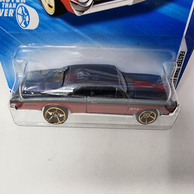 '67 Pontiac GTO #134 * Grey/Burgundy * Hot Wheels 2010