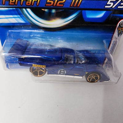 Ferrari 512 M #5 * Blue w/  FTE Rims * Hot Wheels 2006