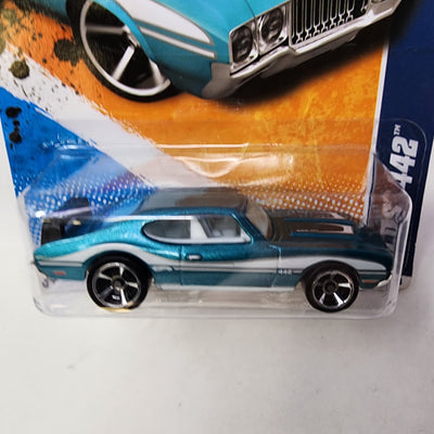 Olds 442 #109 * Teal * Hot Wheels 2011