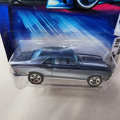 1968 Chevy Nova #5 * Blue * Hot Wheels 2004