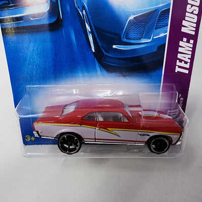 Chevy Nova #136 * Red/White * Hot Wheels 2008