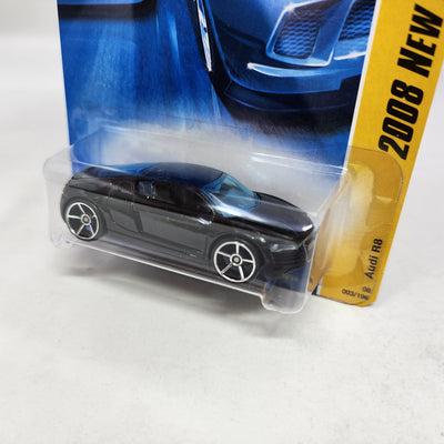 Audi R8 #3 * Black w/ OH5 Rims * Hot Wheels 2008 New Models