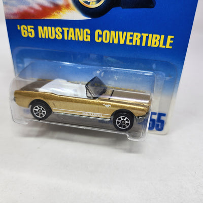 '65 Mustang Convertible #455 * GOLD * Hot Wheels Blue Card