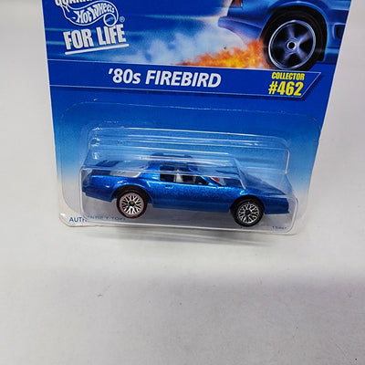 '80s Firebird #462 * Blue w/ Lace Rims * Hot Wheels Blue Card