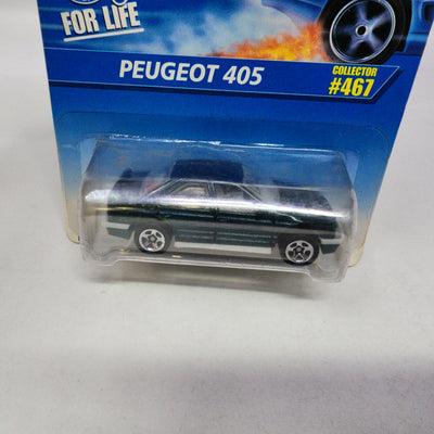 Peugeot 405 #467 w/ 5sp Rims * Hot Wheels Blue Card