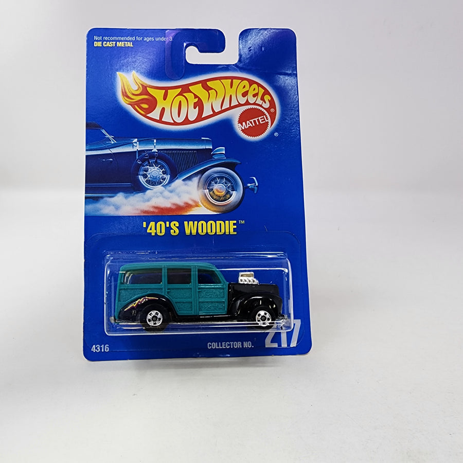 40's Woodie #217 * Hot Wheels Blue Card – Wheelcollectors LLC