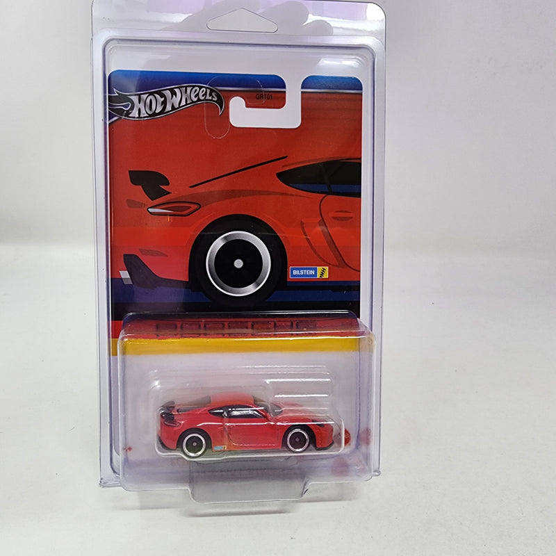 Porsche 718 Cayman GT4* RED * Hot Wheels Porsche Series