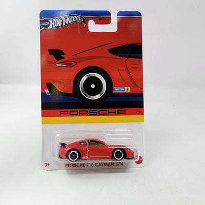 Porsche 718 Cayman GT4* RED * Hot Wheels Porsche Series