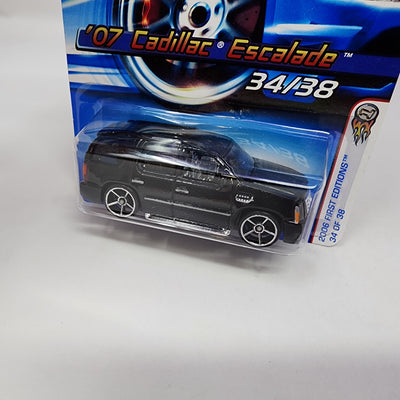 '07 Cadillac Escalade #34 * Black w/ OH5 Rims * Hot Wheels 2006