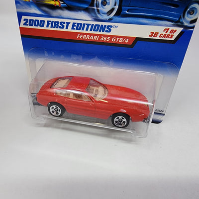 Ferrari 365 GTB/4 #61 * RED w/ 5sp rims * Hot Wheels 2000