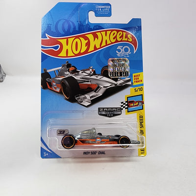 Indy 500 Oval * Zamac * Hot Wheels 2018 w/ Factory Holo