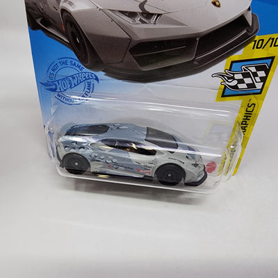 LB-Works Lamborghini Huracan Coupe #197 * Grey * 2021 Hot Wheels First Edition