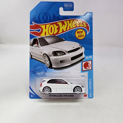 '99 Honda Civic Type R EK9 #214 * WHITE * 2021 Hot Wheels