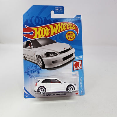 '99 Honda Civic Type R EK9 #214 * WHITE * 2021 Hot Wheels