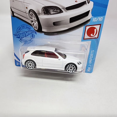 '99 Honda Civic Type R EK9 #214 * WHITE * 2021 Hot Wheels