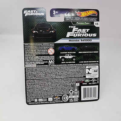 Honda S2000 * BLACK * Hot Wheels Fast & Furious Fleet