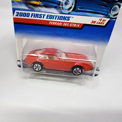 Ferrari 365 GTB/4 * Red w/ 5sp Rims * 2000 Hot Wheels