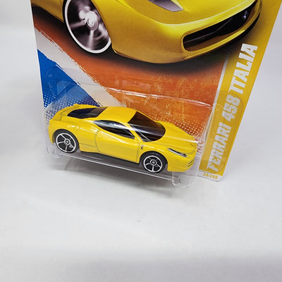 Ferrari 458 Italia #34 * Yellow * 2010 Hot Wheels