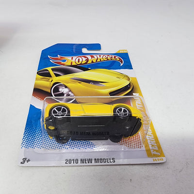 Ferrari 458 Italia #34 * Yellow * 2010 Hot Wheels