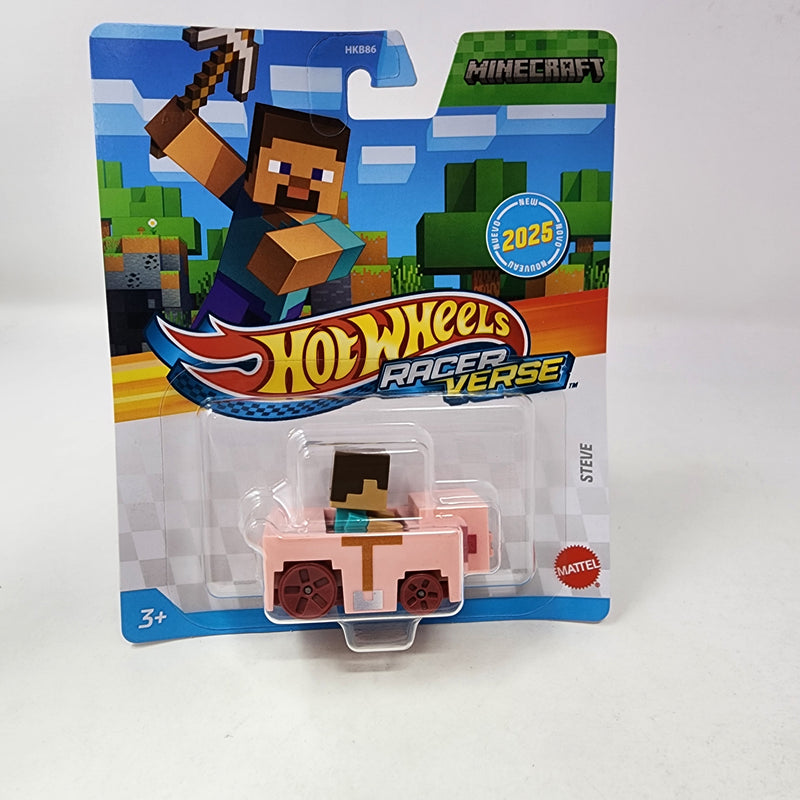 Steve Minecraft * 2025 Hot Wheels Racer Verse Case J * NEW!