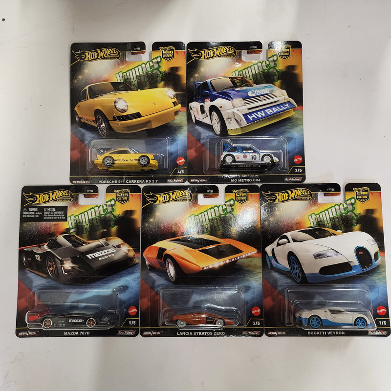 Complete 5 Car Set * 2025 Hot Wheels HAMMER DROP Car Culture Case F