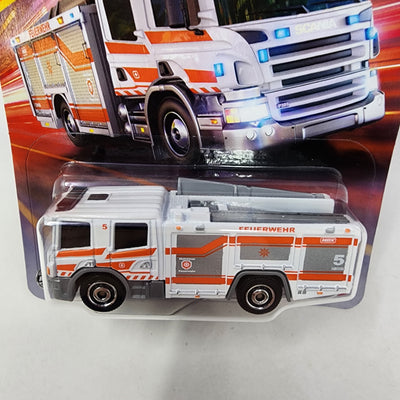 Scania P 360 Fire Truck #16 * White * 2025 Matchbox Basic Case C