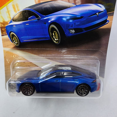 Tesla Model S #42 * Blue * 2025 Matchbox Basic Case C