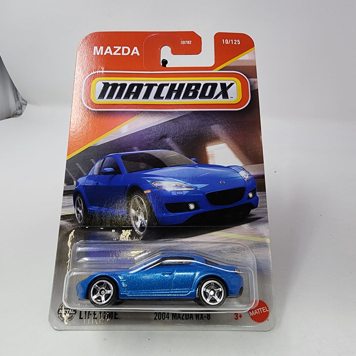 Voiture Miniature Matchbox Mazda RX-8 Bleue 1/64 – Modèle 2025, Neuf, Collection Japan Cars