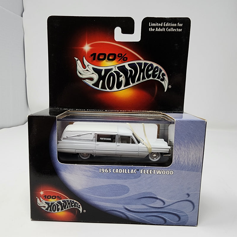 1963 Cadillac Fleetwood * White * Hot Wheels 100% Black Box