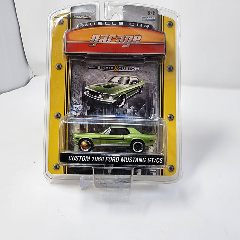 Custom 1968 Ford Mustang GT/CS * Green * Greenlight Muscle Car Garage