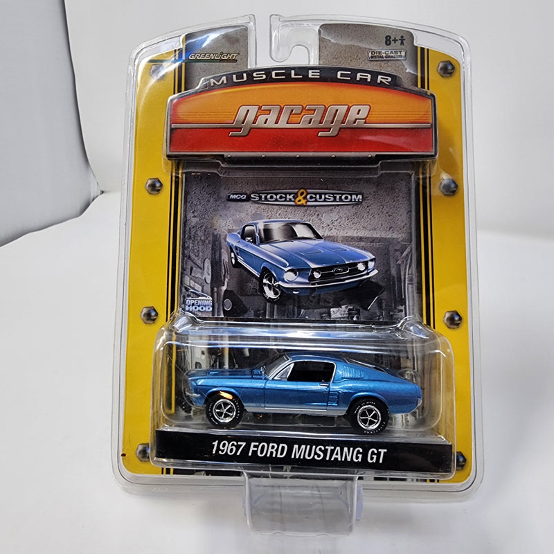 1967 Ford Mustang GT* Blue * Greenlight Muscle Car Garage