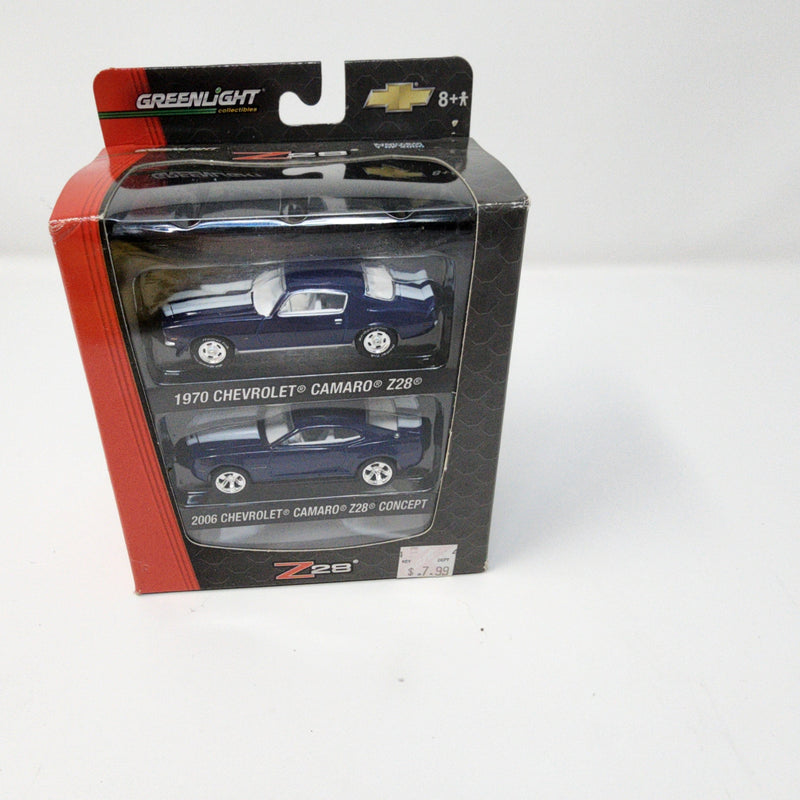 2 Pack Chevy * Greenlight 1970 Chevrolet Camaro Z28 & 2006 Camaro Z28 Concept