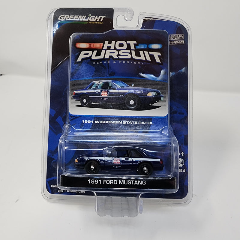 1991 Ford Mustang Wisconsin State Patrol * Greenlight Hot Pursuit