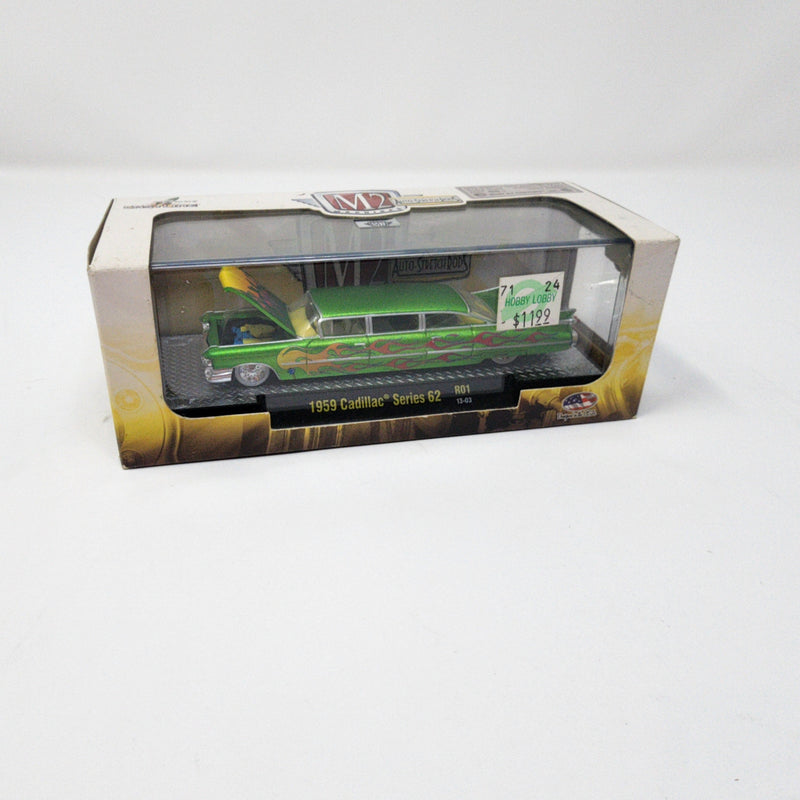 M2 Machines Auto-Stretch Rods * 1959 Cadillac Series 62 * GREEN