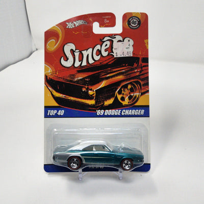 '69 Dodge Charger  Top 40 * Teal * Hot Wheels Since 68