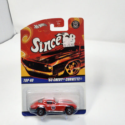 '63 Chevy Corvette Top 40 * Orange * Hot Wheels Since 68