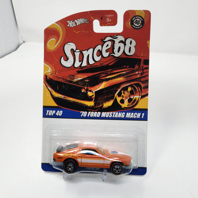 '70 Ford Mustang Mach 1 Top 40 * Orange * Hot Wheels Since 68