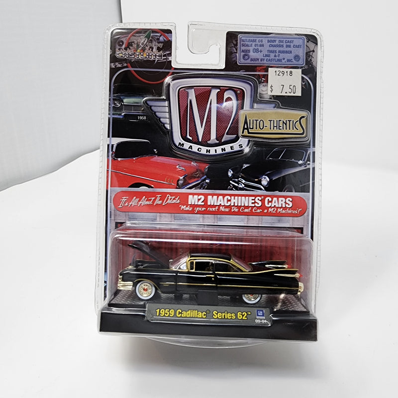 Chase Gold Trim * 1959 Cadillac Series 62 * M2 Machines Auto-Thentics